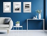 YiPinYin A3 Gallery Photo Frames Set of 3 with Mount for A4 Wooden Grain view 2