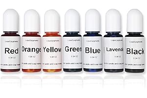 KINGFINGER 7 Colors Candle Dye,Candle Making Liquid Colorants,Dye Colorant Set for Candles Making