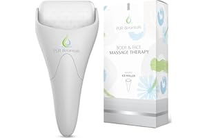 PUR Botanicals White Ice Roller for Face and Eyes Puffiness Relief - Frozen Cold Skinny Ice Roller Tools for Face Massage - Beauty Skin Care Products - Women Gifts - Reduce Pain Migraine and Wrinkles