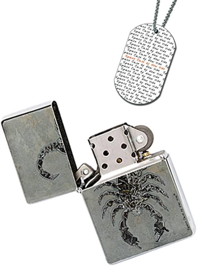 New Vibe Silver Flip Top Lighter - Scorpion Weapons