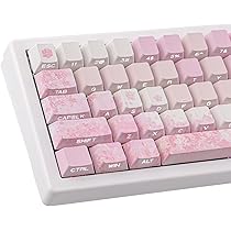 Tsungup Keycaps Cherry Blossom Tie-Dye Keycap Set - Custom Side