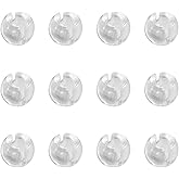 Xhziy 24PCS Beaded Chain Stoppers Chain Crimping Stoppers of Blinds Bead Decoration Rhinestone Chain Stopper Beads Curtain Bead Chain Retainers Transparent (Clear)