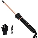 3/8 Inch Mini Curling Iron for Short Hair, 9mm Skinny Ceramic Curling Wand | Small Barrel Curler for Tight Ringlets and Spiral Curls, Fixed 420&deg;F, Fast Heating, Safety Stand