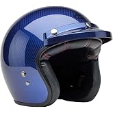 Bell Custom 500 Carbon Helmet (Gloss Steve McQueen Lemans Metallic Blue - Small)