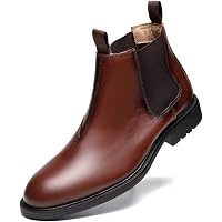 Mens Leather Boots Brown Buckle Ankle Oxfords Arkbird Chelsea Mens Size 10.5 Arkbird Mens Chelsea Boots,Stylish And Comfort Leather  main image 2