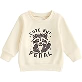 Chipeler Kids Sweatshirts Toddler Boys Girls Crewneck Pullover Dino Fish Raccoon Free Range Silly Goose Flower Girl Tops 2-7T