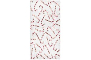 Naanle Christmas Candy Cane Pattern Soft Highly Absorbent Guest Large Home Decorative Hand Towel Multipurpose for Bathroom, Hotel, Gym and Spa (16 x 30 Inches)