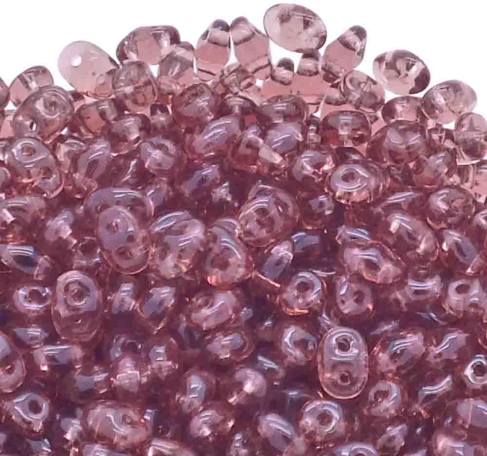 2.5x5mm Czech Glass Super Duo Bead - Amethyst - 10g