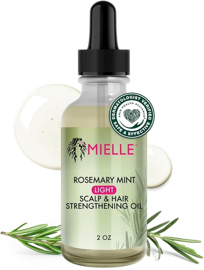 Mielle Organics Rosemary Mint Light Scalp Hair Strengthening Oil 2 Oz