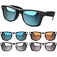 RCstyle 4Pcs Polarized Clip Compatible With Ray-Ban Meta Wayfarer RW4008 Size L 53-22 Smart Glasses Color Changing Clip Set for Man and Woman (Gray, Pink, Blue, Orange)