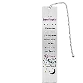 Fetiger Granddaughter Gifts for Valentines Day, to My Granddaughter Bookmark from Grandma Grandpa, Stocking Stuffers Birthday Present from Grandparents