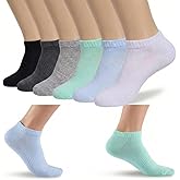 Lamouvre 6 Pairs Thin Ankle Socks for Men Women Cotton Low Cut Short Athletic Running Socks