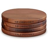 Le Creuset Petite Magnetic Wooden Trivet, 5.5", 4 pc. | Gourmand Collection
