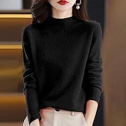 Cashmere Sweaters for Women Long Sleeve Merino Wool