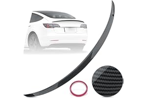 Femibon Rear Spoiler Fit for Tesla Model Y 2021-2024 / Model 3 2021-2025, Upgraded Version for Multiple Model 3/Y Models, for Model Y Model 3 Accessories (Gloss Carbon Fiber Pattern)