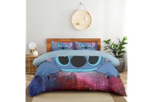 saevcuh Cute Cartoon Bedding Set 3D Printed Soft Duvet Comforter Cover Bedroom Anime Decor Gifts for Boy Girl Adults 3 Piece with 1 Duvet Cover and 2 Pillowcase (STC 2, Twin:70 * 86 in)