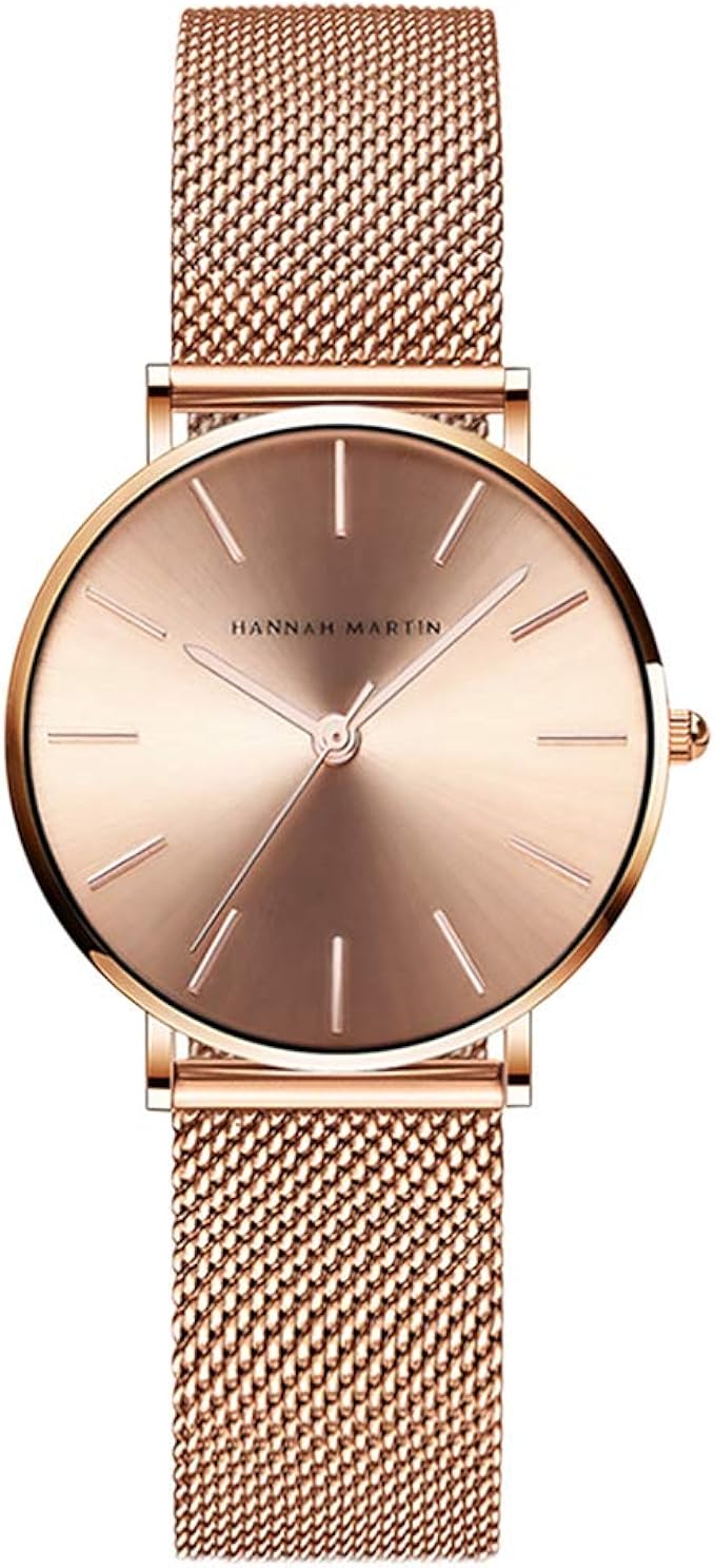 Orologio Da Polso Hannah Martin Donna - Ultra Sottile, Acciaio Inossidabile, Movimento Quarzo - Foto 3