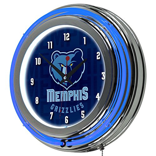 Trademark Gameroom NBA1400-MG3 NBA Chrome Double Rung Neon Clock - City
- Memphis Grizzlies