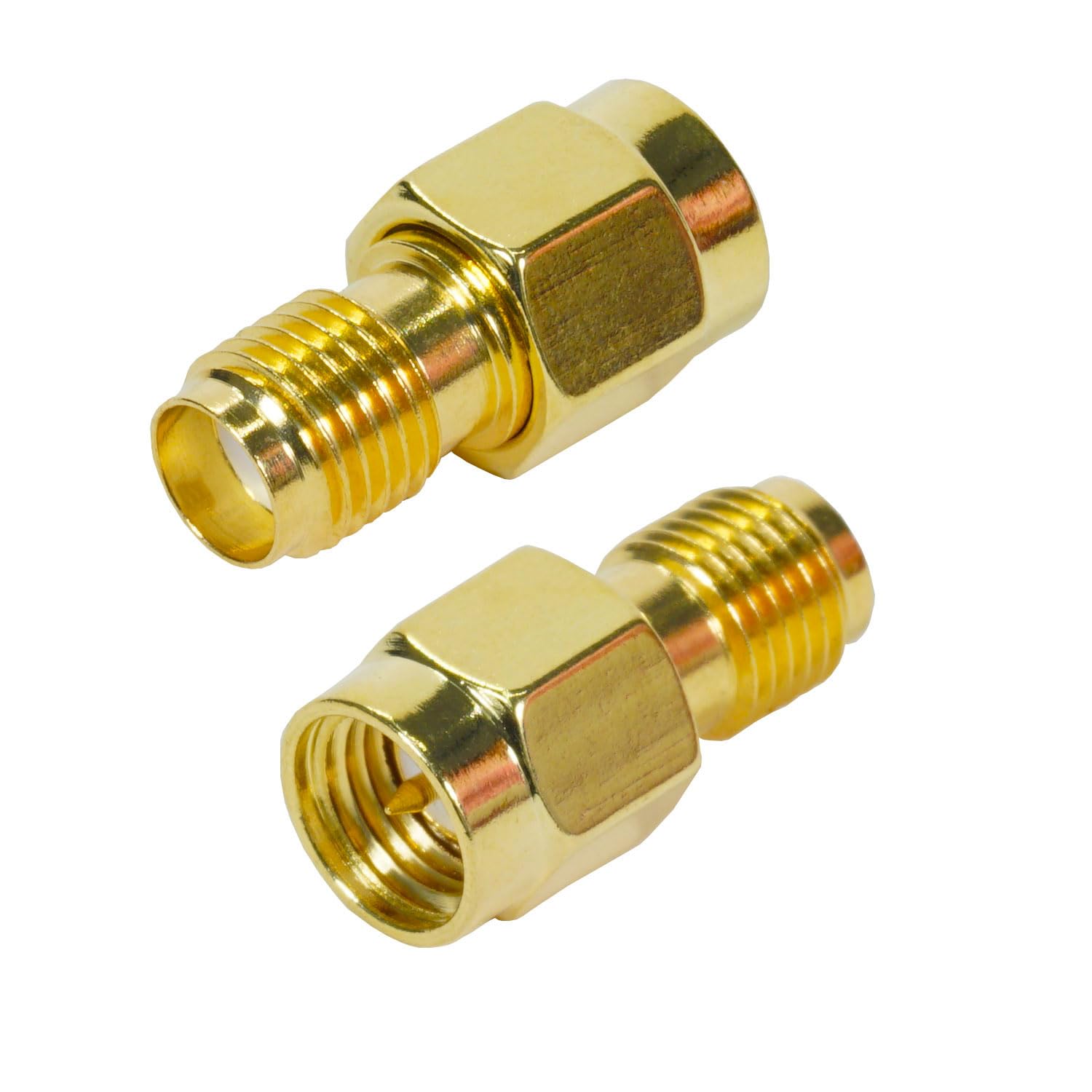 Fohevers 2 Pcs SMA Male Plug to Female Jack Adapter RF Coaxial Coax Connector Antenna for Radio WiFi Router FPV Dron Mobile — image 1