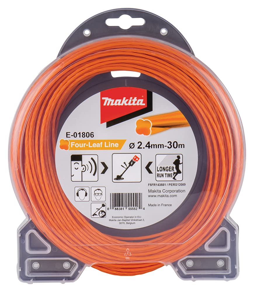 For Makita 2.4mm x 30m Four Leaf Silent Nylon Line E-01806
