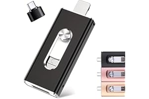 2TB Flash Drive, USB + 8 Pin + USB 3.0, 4 in 1 Mobile Phone Computer U-Disk, No WiFi, No Cables, with Free Type-C Adapter for