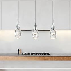 JoollySun Crystal Pendant Light Fixtures: Chrome