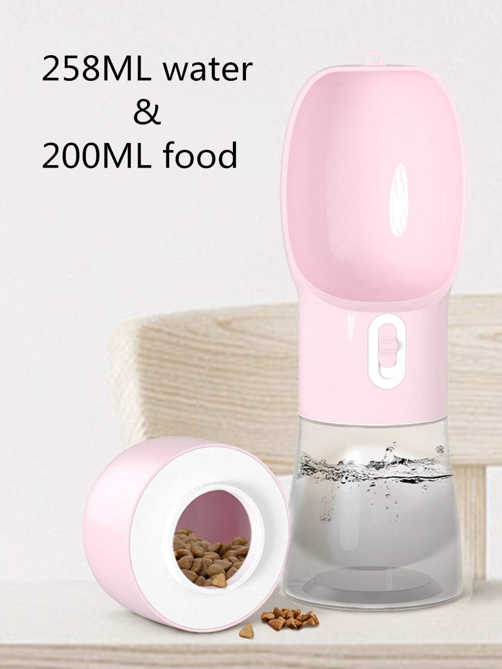 Dog Water Bottle, Portable Dog Drinking Bottles with Food Container - Image 4