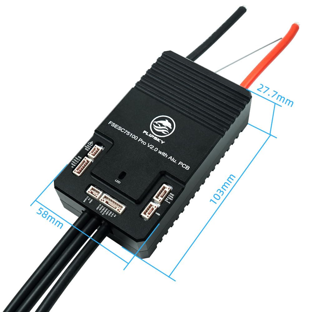 FLIPSKY 75100 Pro V2.0 with Aluminum PCB with Power Button Based on VESC for Electric Skateboard/Scooter/Ebike Speed Controller
