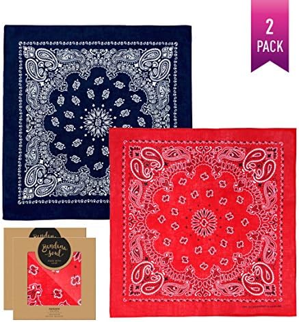 Bandanas by BANDANA SOUL - 100% Cotton Headband - 21.5 x 21.5 inches