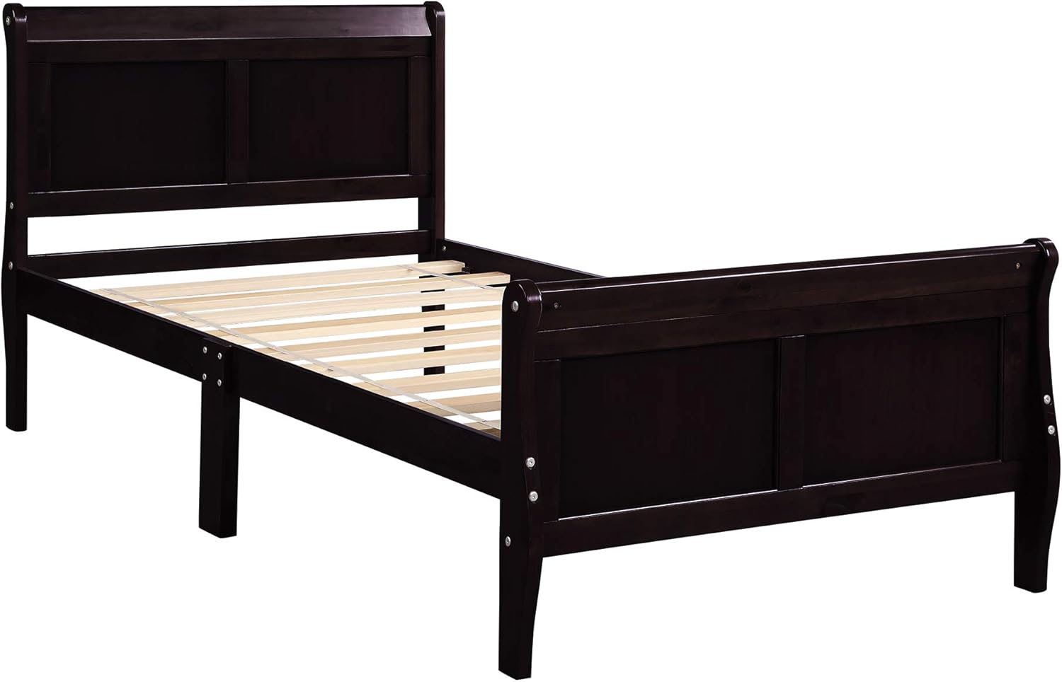 Amazon Com Sleigh Bed Frame Twin Wood Julyfox Platform Bed With