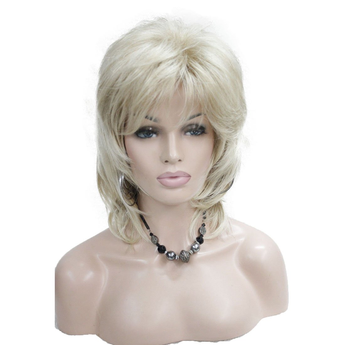 Lydell Short Shaggy Layered Classic Cap Full Synthetic Women's Wigs (15BT613 Blonde Mix)