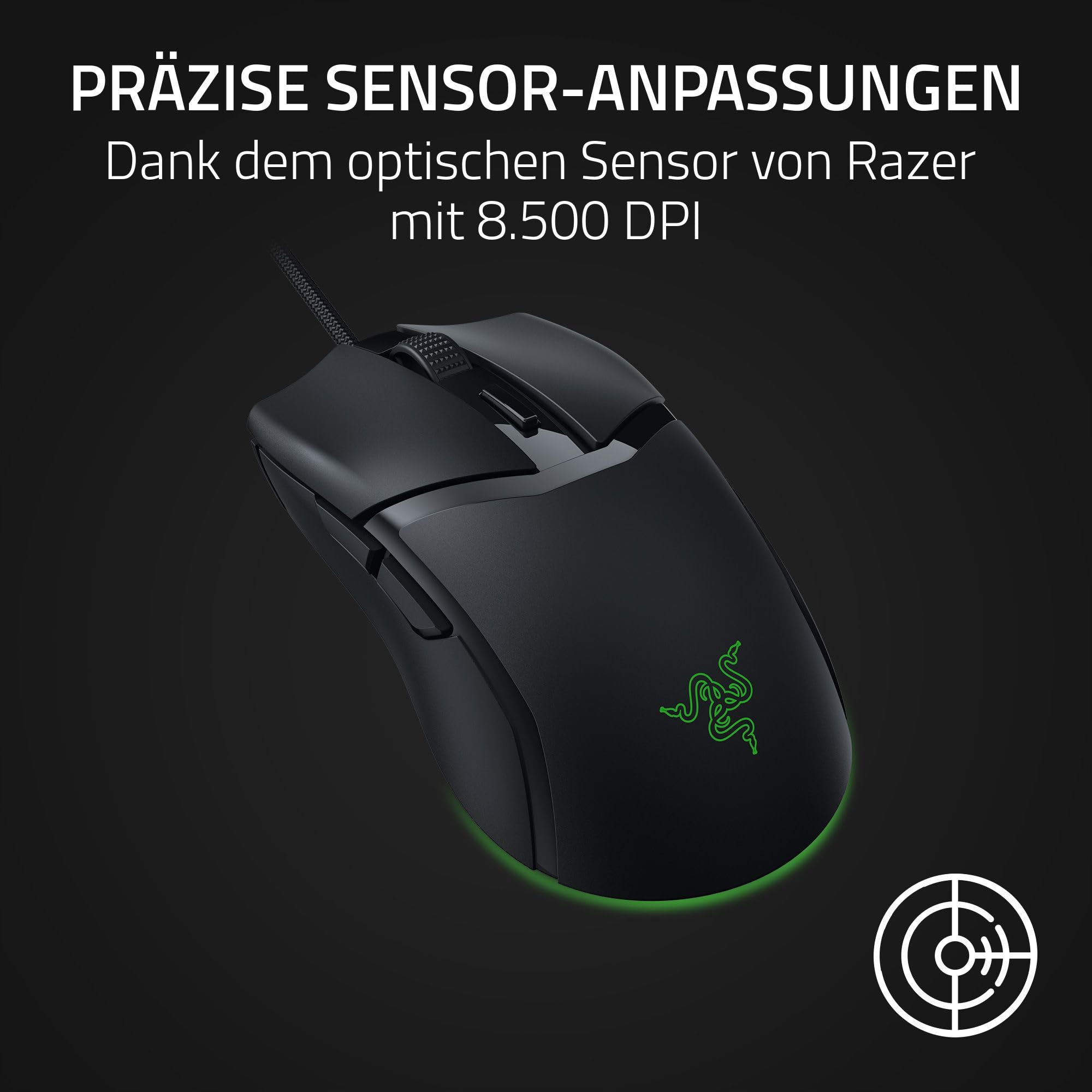 Razer Cobra - Leichte kabelgebundene Gaming-Maus mit Chroma RGB (Federleichte 57 g, Optische Maus-Switches der 3. Gen, Chroma-Beleuchtung mit Unterbodenbeleuchtung, Präzise Sensor-Anpassungen) Schwarz 7