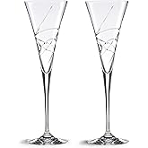Lenox Adorn Crystal 2-Piece Toasting Flute Set, 2 Count, Clear, 7oz