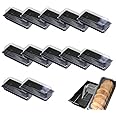 Hewnda 50 Pack Sushi Containers With Lid,Small Pastry Container, Plastic Containers for hot dogs, sandwiches, French fries, muffins (Black)