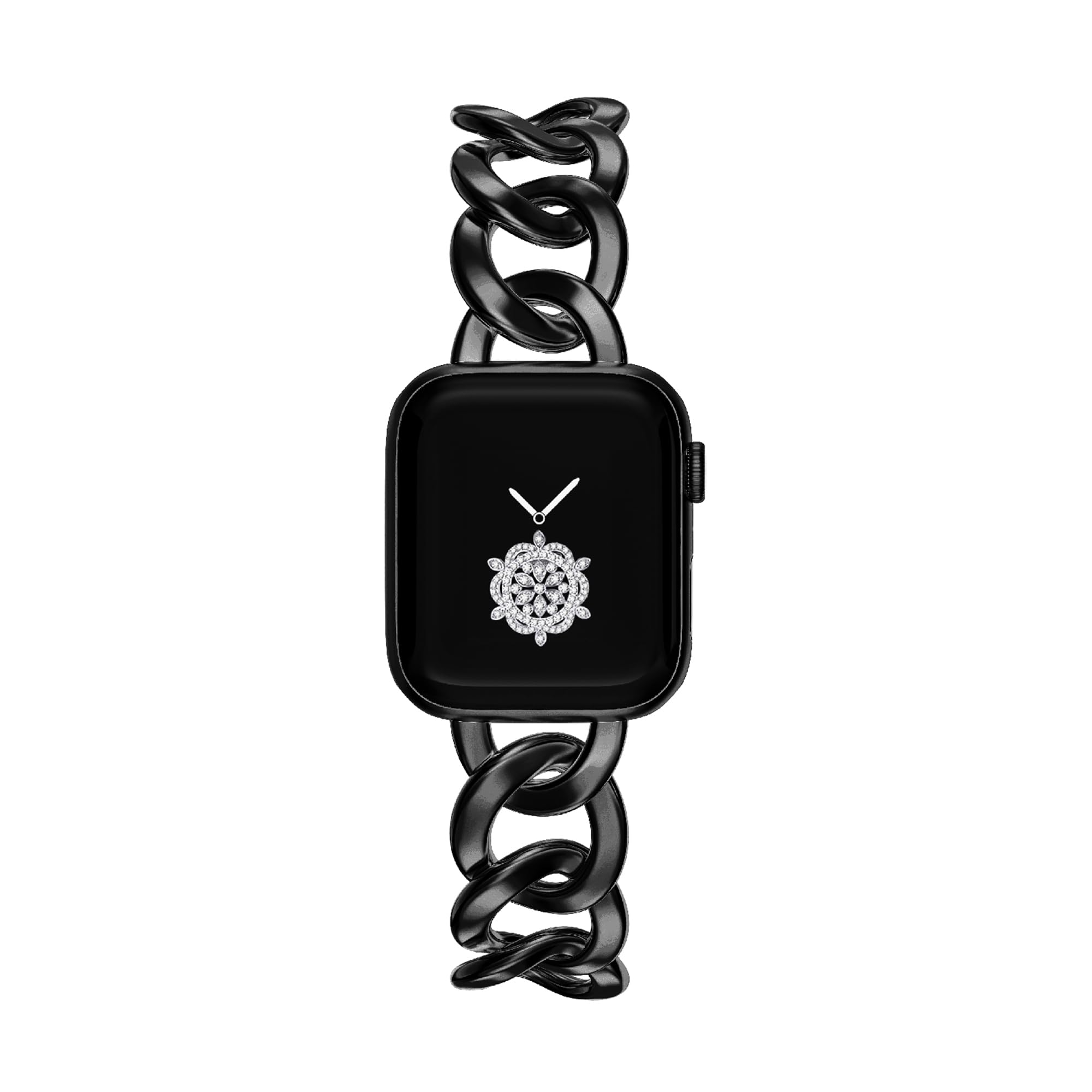 Photo 1 of Kolgios 38/40/41mm Black Dressy Women Chain Durable Metal Smartwatch Bands Compatible for Apple Watch Series Band 9/8/7/6/SE/5/4 Fashion Men Adjustment Bracelet Straps for Iwatch S9/8/7