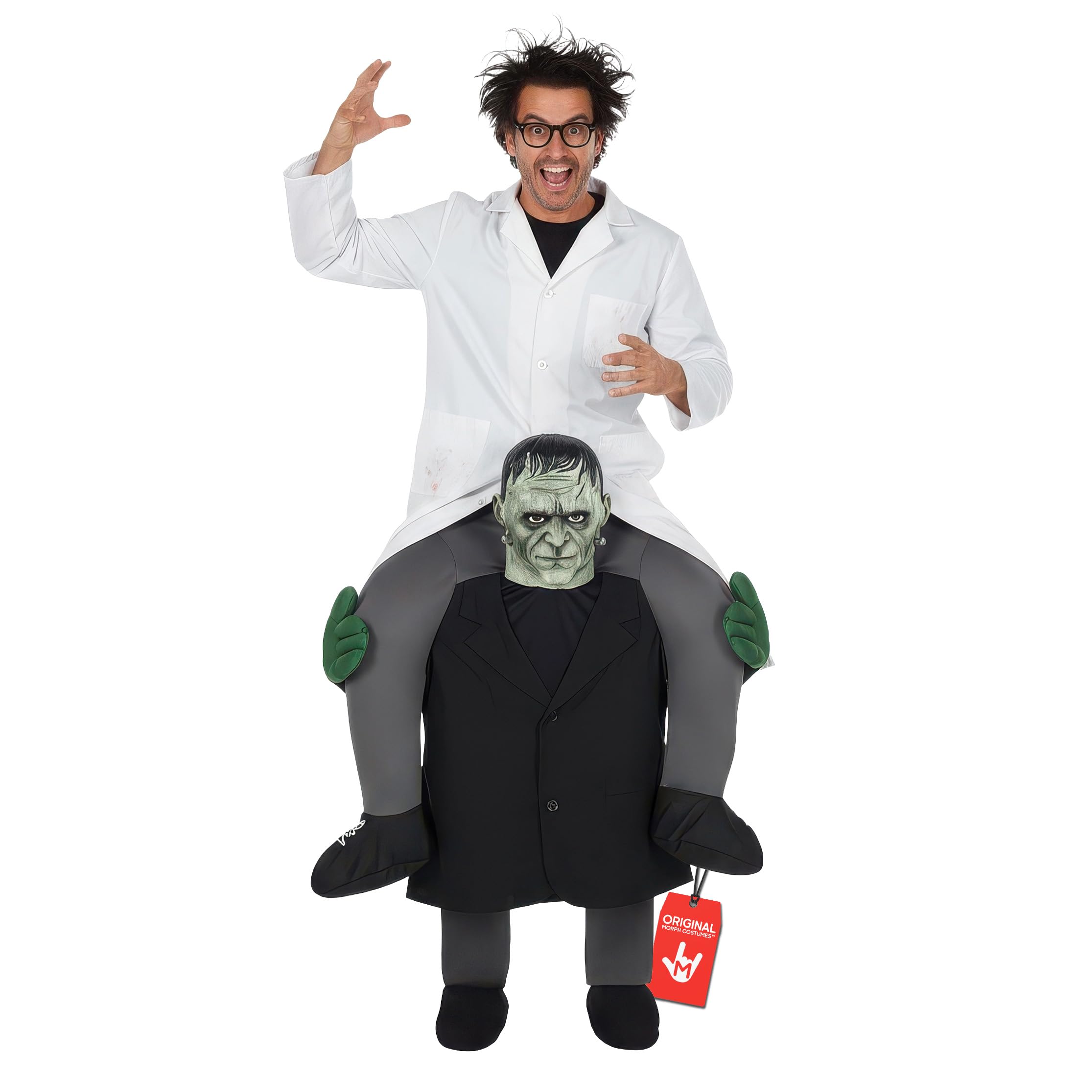 Unisex Piggy Back Frankenstein Fancy Dress Costume - With Stuff Your Own Legs
