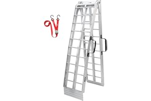 BEJONI 7.5FT Aluminum Motorcycle Ramp, 750lbs Capacity, Lightweight Truck Ramp, Portable Tailgate Ramp, Aluminum Ramp for Pickup Trucks, ATV, Snow Blower, Lawn Mowers,1pc