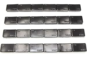 ACCRETION 1/2 Oz Black Adhesive Backed Wheel Weights,48 pcs (24 Oz Pack)