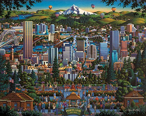 Jigsaw Puzzle - Portland "City of Roses" 1000 Pc By Dowdle Folk Art