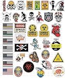 40 Funny Hard Hat Sticker,Tool Box, Hardhat, Laptop Stickers- 100% Plastic(Vinyl), Funny Decals For Construction, Electrician, Plumber Oilfield, Fire Crew, Mechanic- Skateboard,