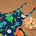 ETIUC Cute Dinosaur Kids Apron Adjustable Canvas Aprons for Boys Girls Children Bib Aprons for Artists Chef Baking Cooking Parent Child Apron (4-10 Years)(Dinosaur Kids)