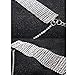 Woman Ladies Fashion Crystal Choker Necklace Sweater Necklace Long Pendant Wedding Party Jewelry