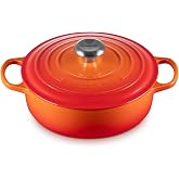 Le Creuset Enameled Cast Iron Round Wide Dutch Oven, 3.5 qt., Flame