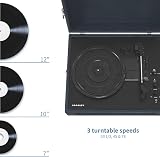 Crosley Voyager Portable Turntable Bluetooth 3-Speed Navy Blue view 3