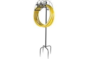 Garden Hose Holder, LERMX Upgraded Water Hose Stand Metal Hose Stand Detachable/Anti Rust Water Hose Holder Freestanding Hose