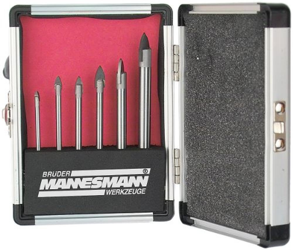 Brueder Mannesmann Tools M54806 Drill Bit Set Glass 6 Pieces