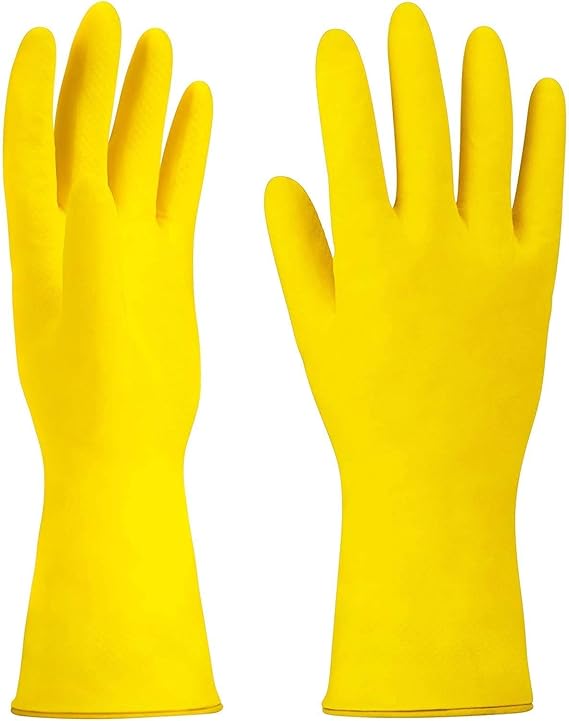 Yellow rubber gloves Clearance
