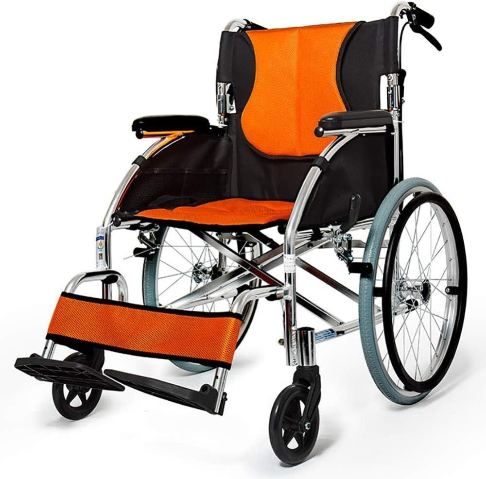 KEKEFUYUAN Adults Wheelchairs,Light Weight Aluminum Alloy Pedal