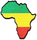 African Flag The Lion of Judah Rasta Rastafari Jamaica Reggae Logo Jacket T shirt Patch Sew Iron on Embroidered Badge Sign Costume