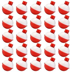 Bskifnn 50 PCS Round Fishing Bobbers 1 Inch Float